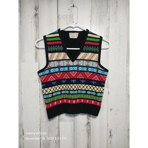 Vintage 80s Kimlon RBK Importers Sweater Vest  Women's Small